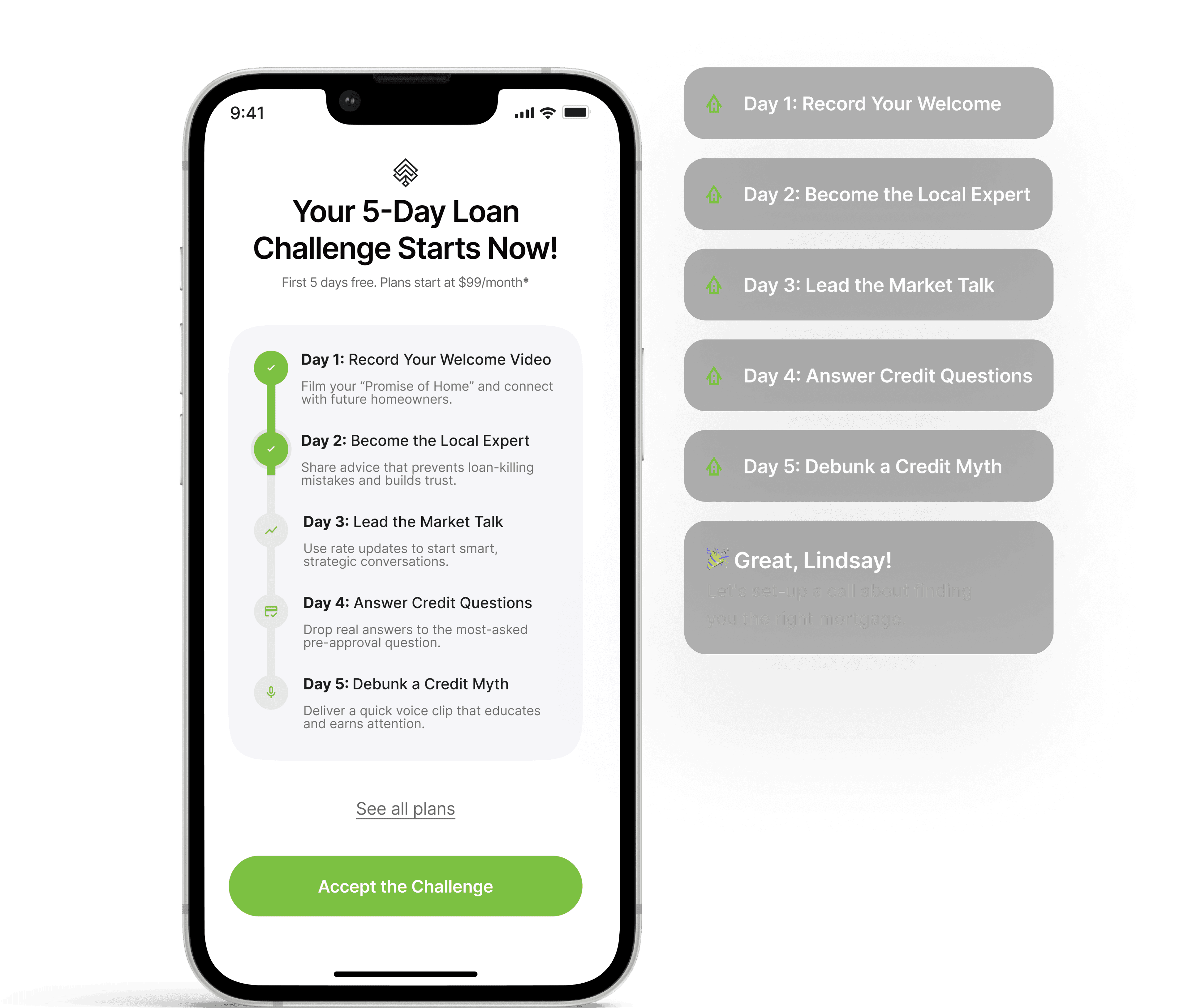 5-day challenge on mobile
